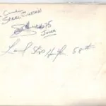 Handwritten notes on cream-colored paper with signatures and price notations for The Canadian Steel Curtain